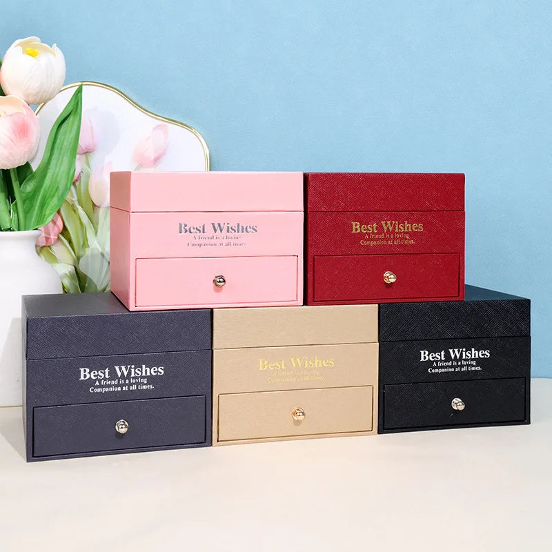 Rose Jewelry Box Romantic Gift Storage Case