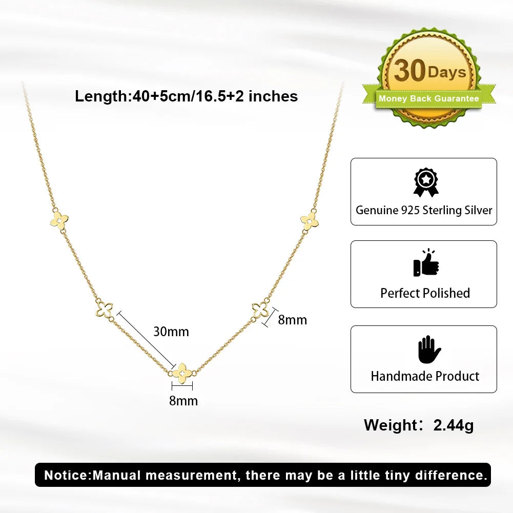 Classic Clover Pendant Necklace in 925 Sterling Silver