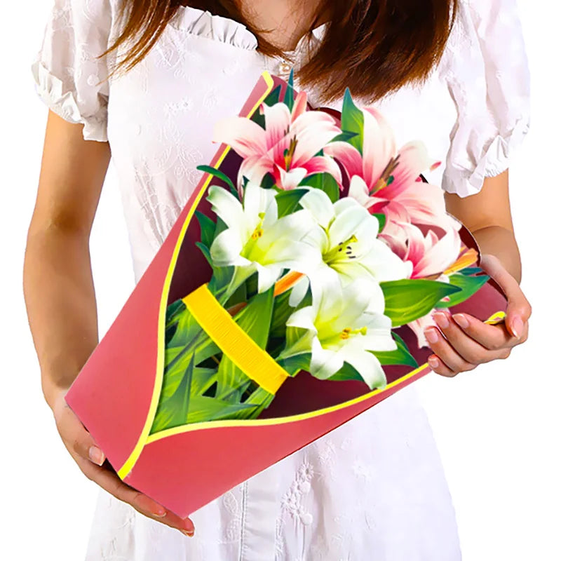 Magical 3D Pop-Up Flower Box Card - The Card That Becomes Flowers