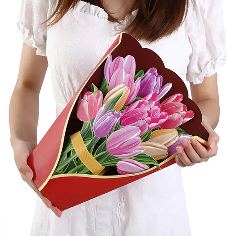 Magical 3D Pop-Up Flower Box Card - The Card That Becomes Flowers