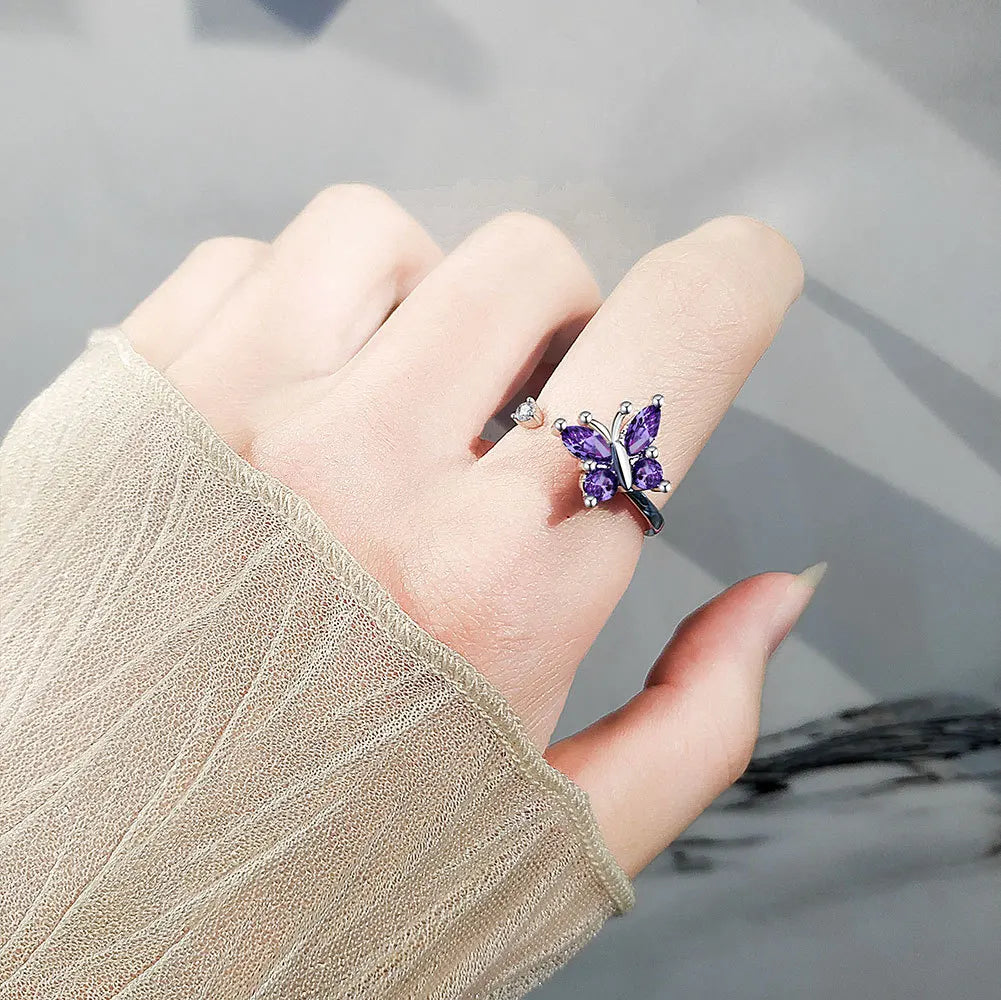 925 Sterling Silver Flower Adjustable Ring Inspired Gift for Her
