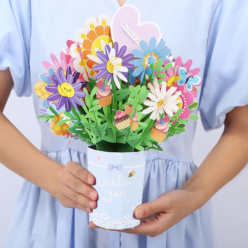 Magical 3D Pop-Up Flower Box Card - The Card That Becomes Flowers