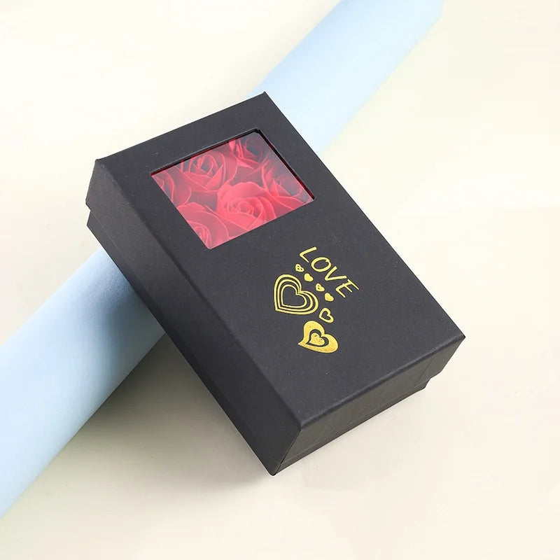 Rose Jewelry Box Romantic Gift Storage Case