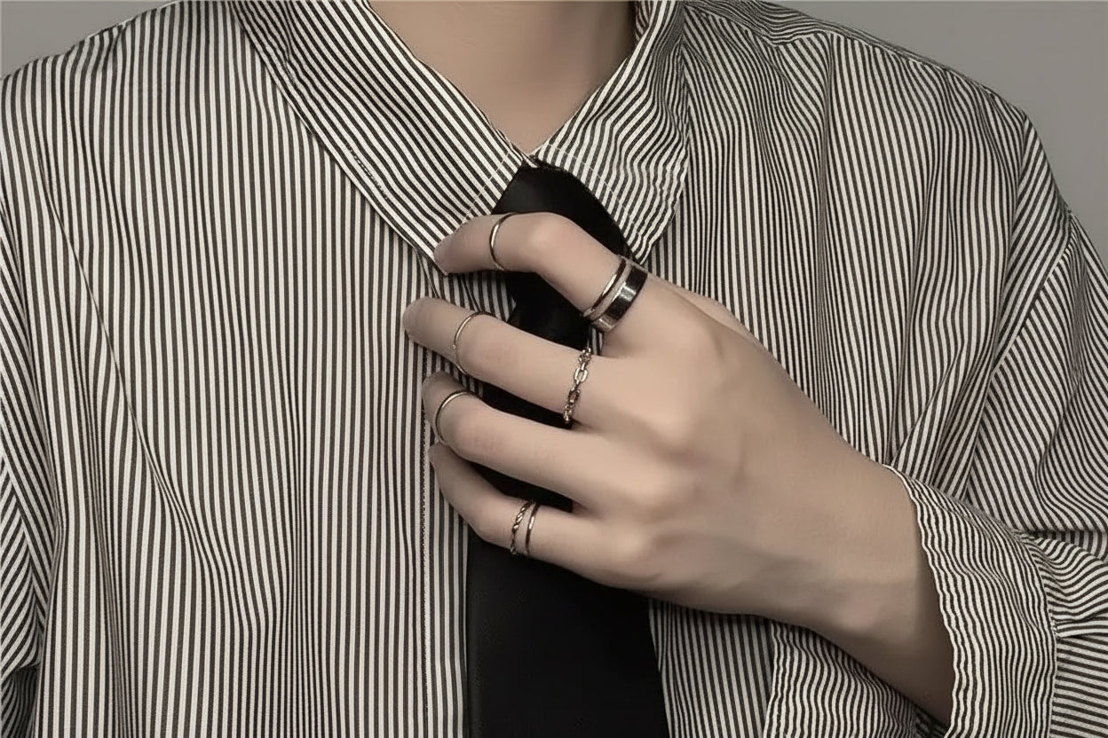 7pcs Stackable Rings Set Minimalist Adjustable Bands