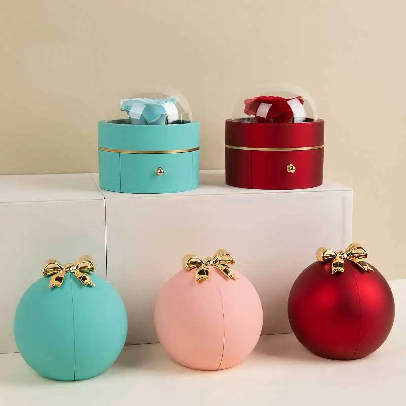 Luxury Rose Flower Ring Box Gift for Valentines and Proposal Anniversary