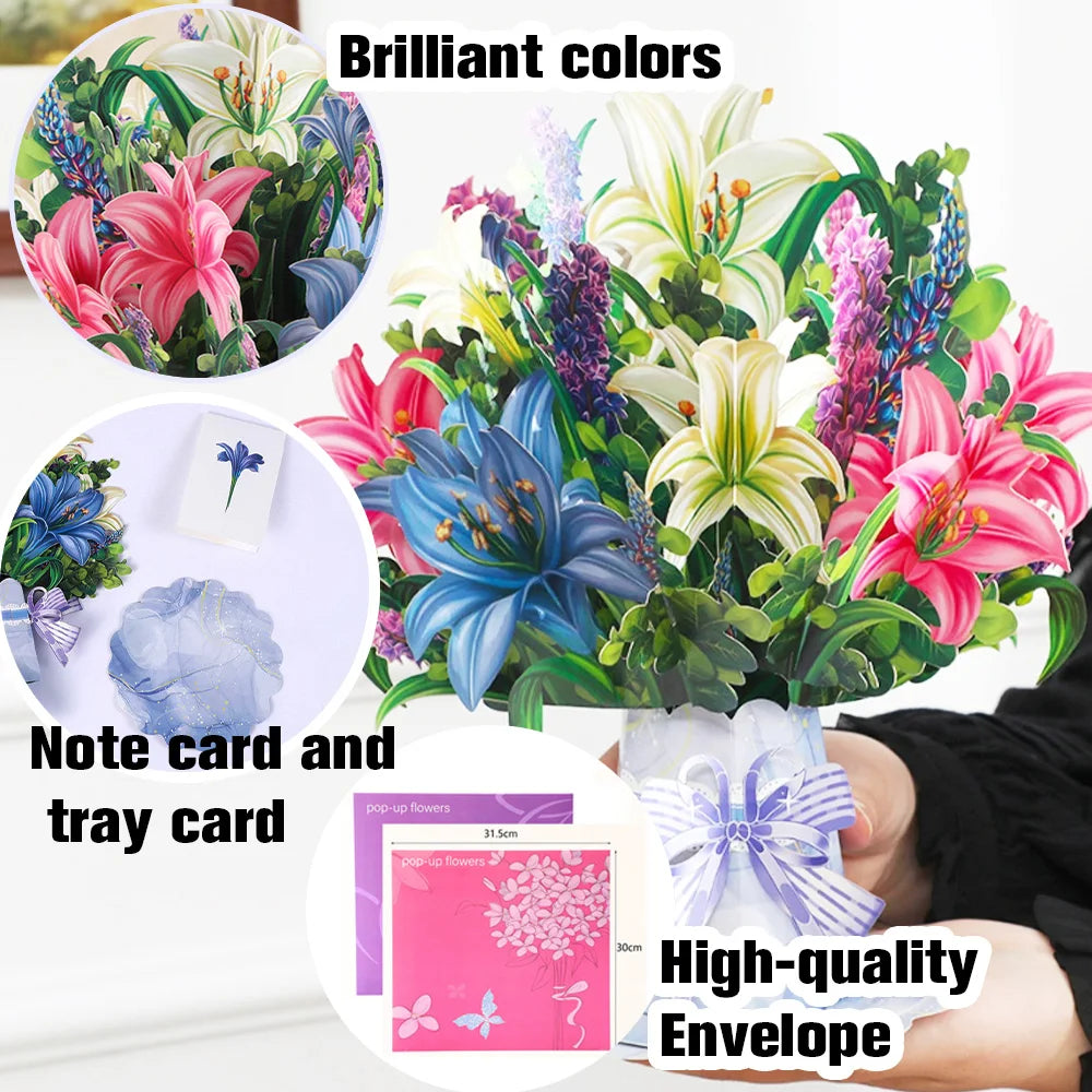 Magical 3D Pop-Up Flower Box Card - The Card That Becomes Flowers