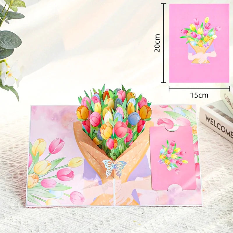 Magical 3D Pop-Up Flower Box Card - The Card That Becomes Flowers
