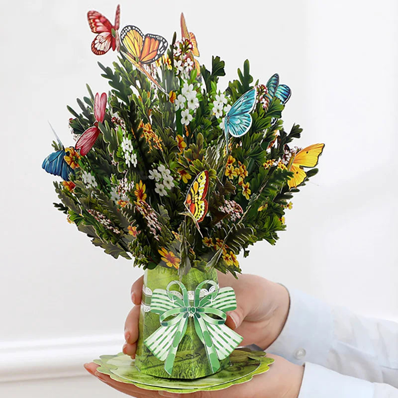 Magical 3D Pop-Up Flower Box Card - The Card That Becomes Flowers