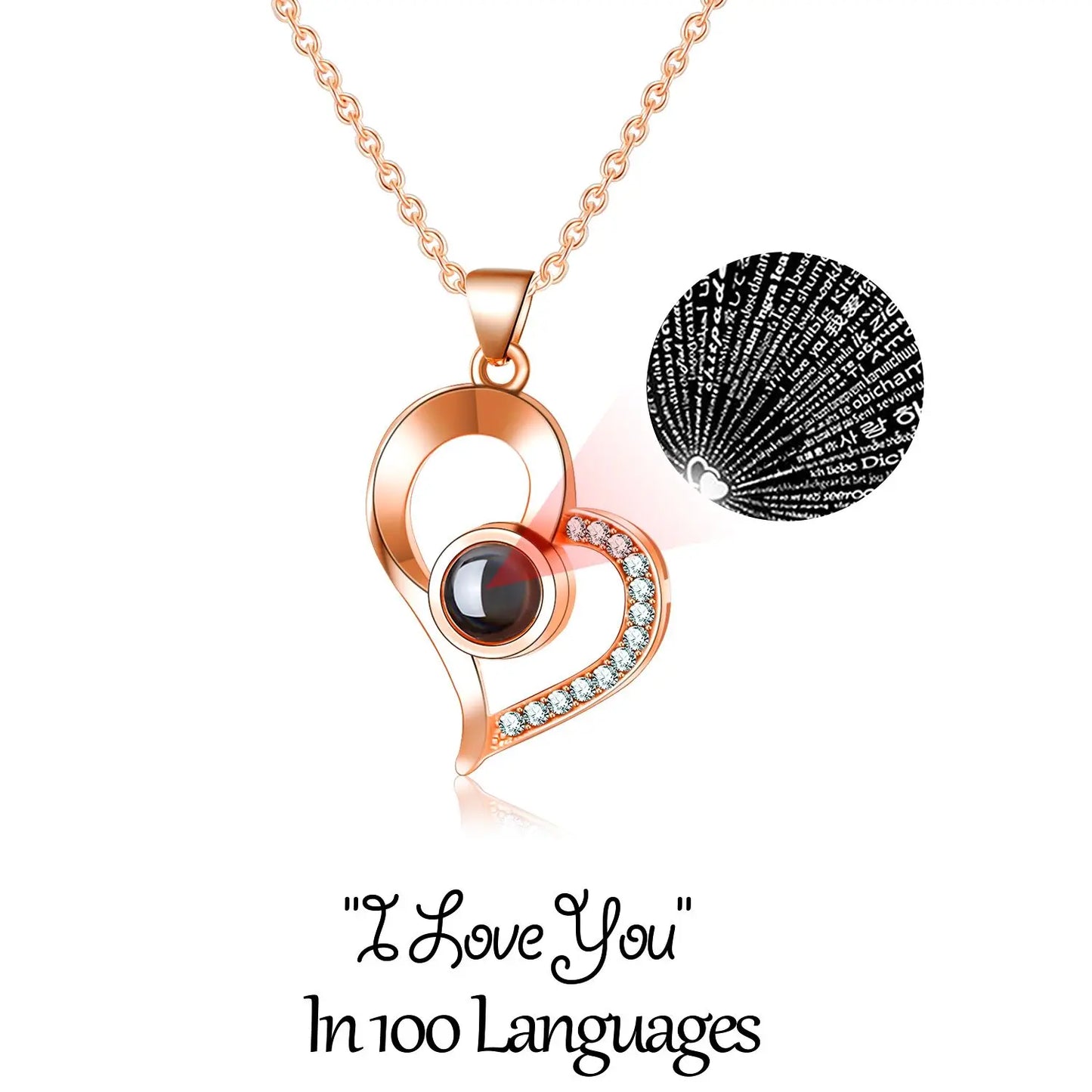 Luxury Romantic Gift Set Rose Box with Projector Pendant for Valentine's Day