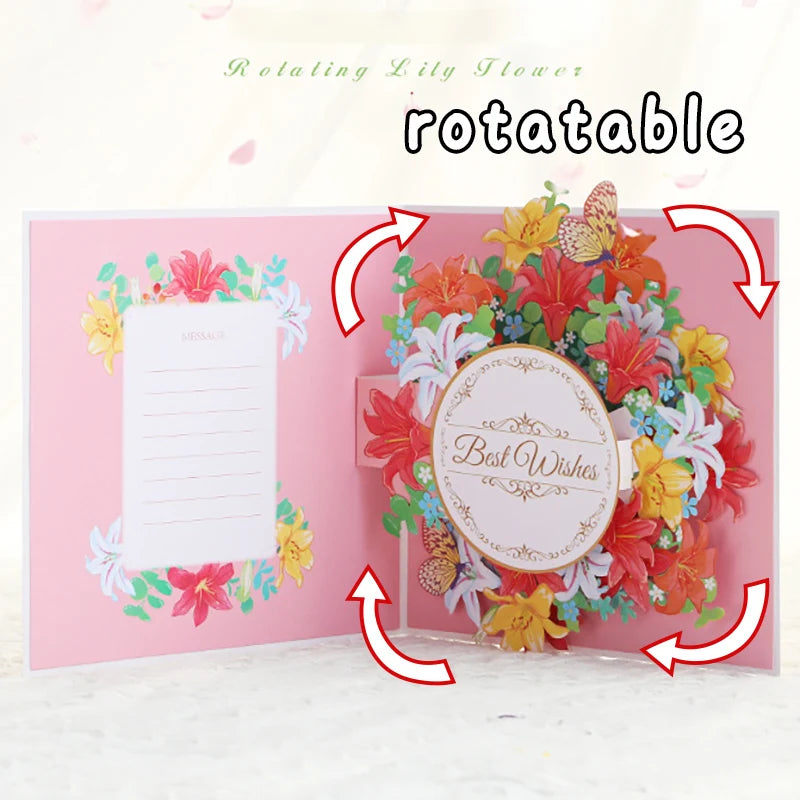 Magical 3D Pop-Up Flower Box Card - The Card That Becomes Flowers